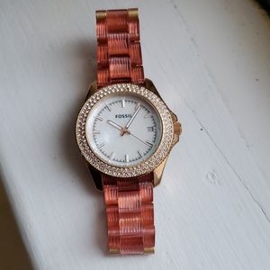 Rose Gold Fossil Watch